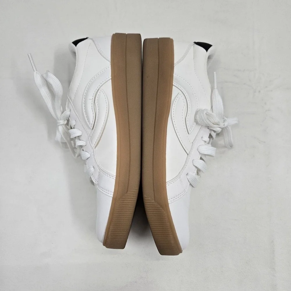 Ryka Viv Next Court Lace Up Inspired Women's‎ Sneakers White Faux Leather 5.5M